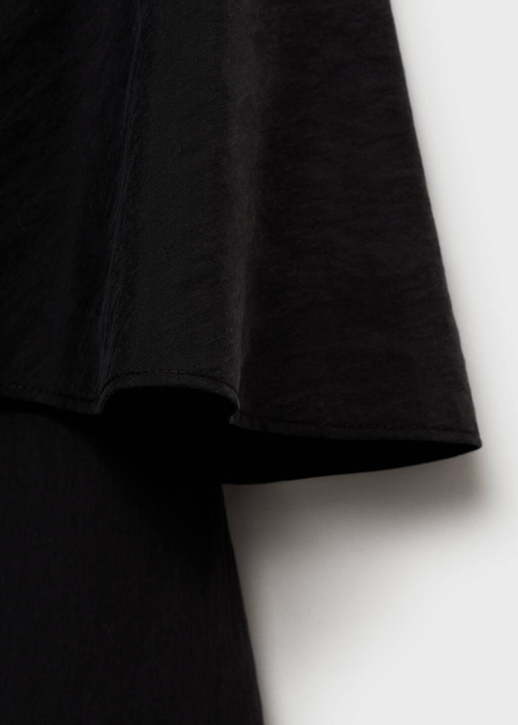 Black Lyocell Dress With Ruffles, , large image number 4