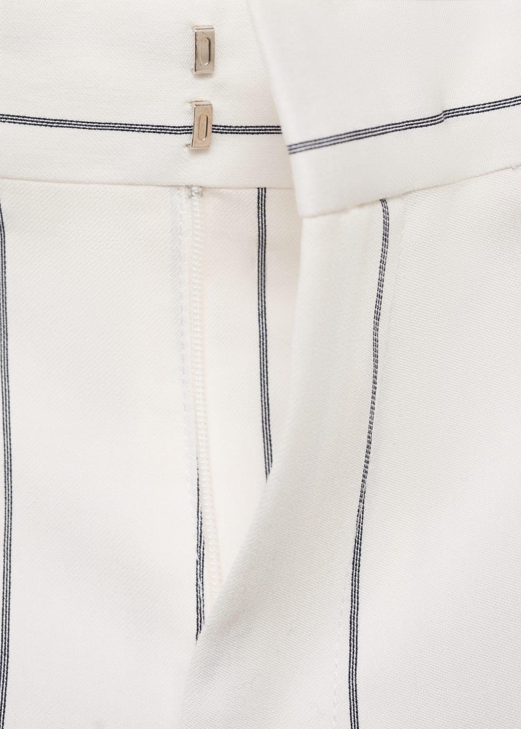 White Striped Suit Trousers, , large image number 4