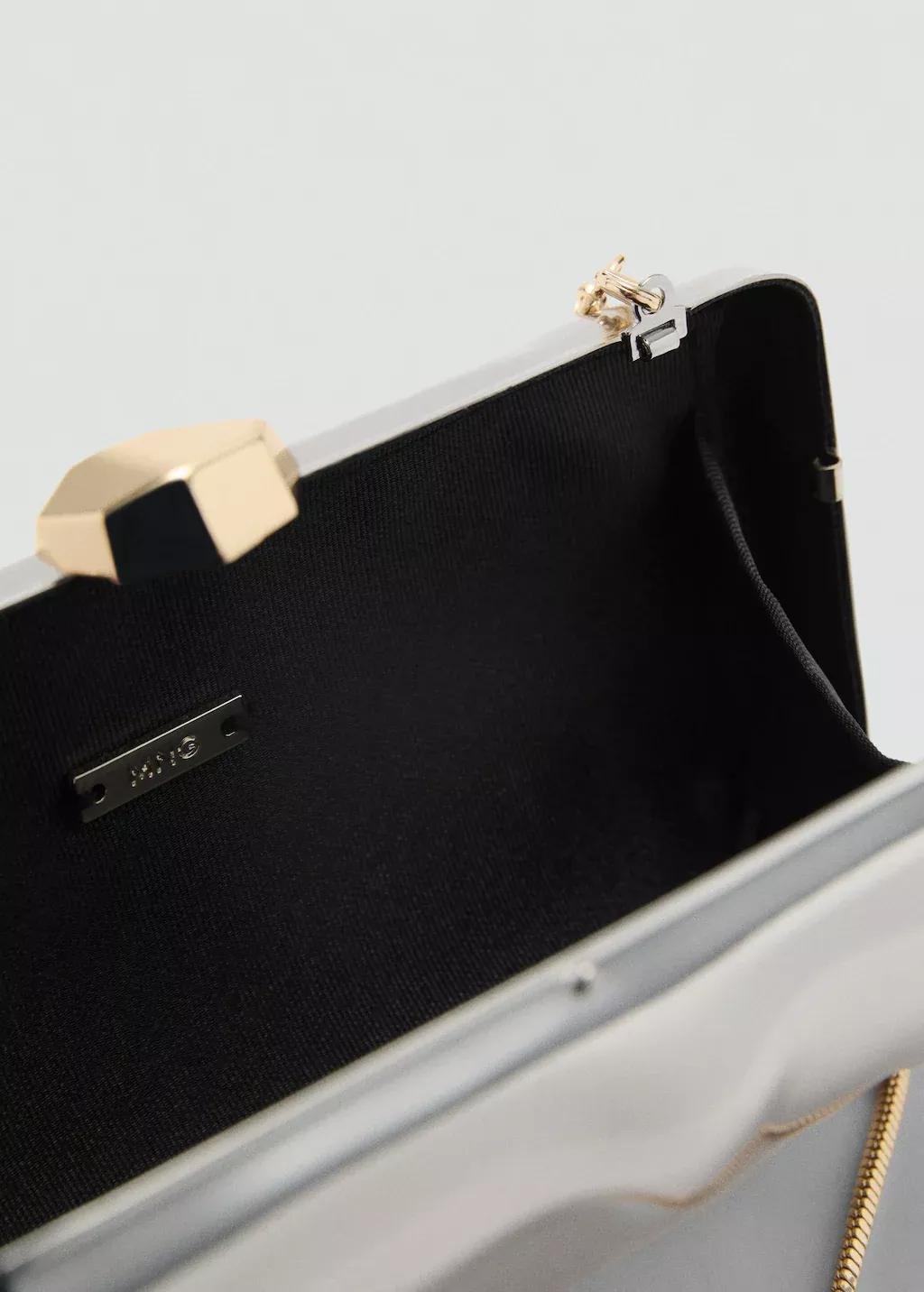 Silver Chain Clutch Bag, Silver, large image number 2