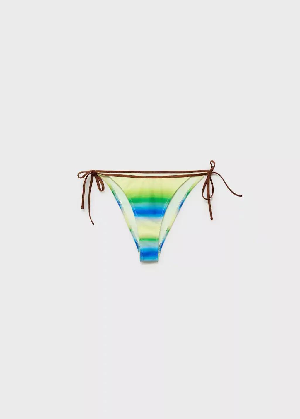 MEDIUM BLUE Gradient-effect bikini bottoms, , large image number 0