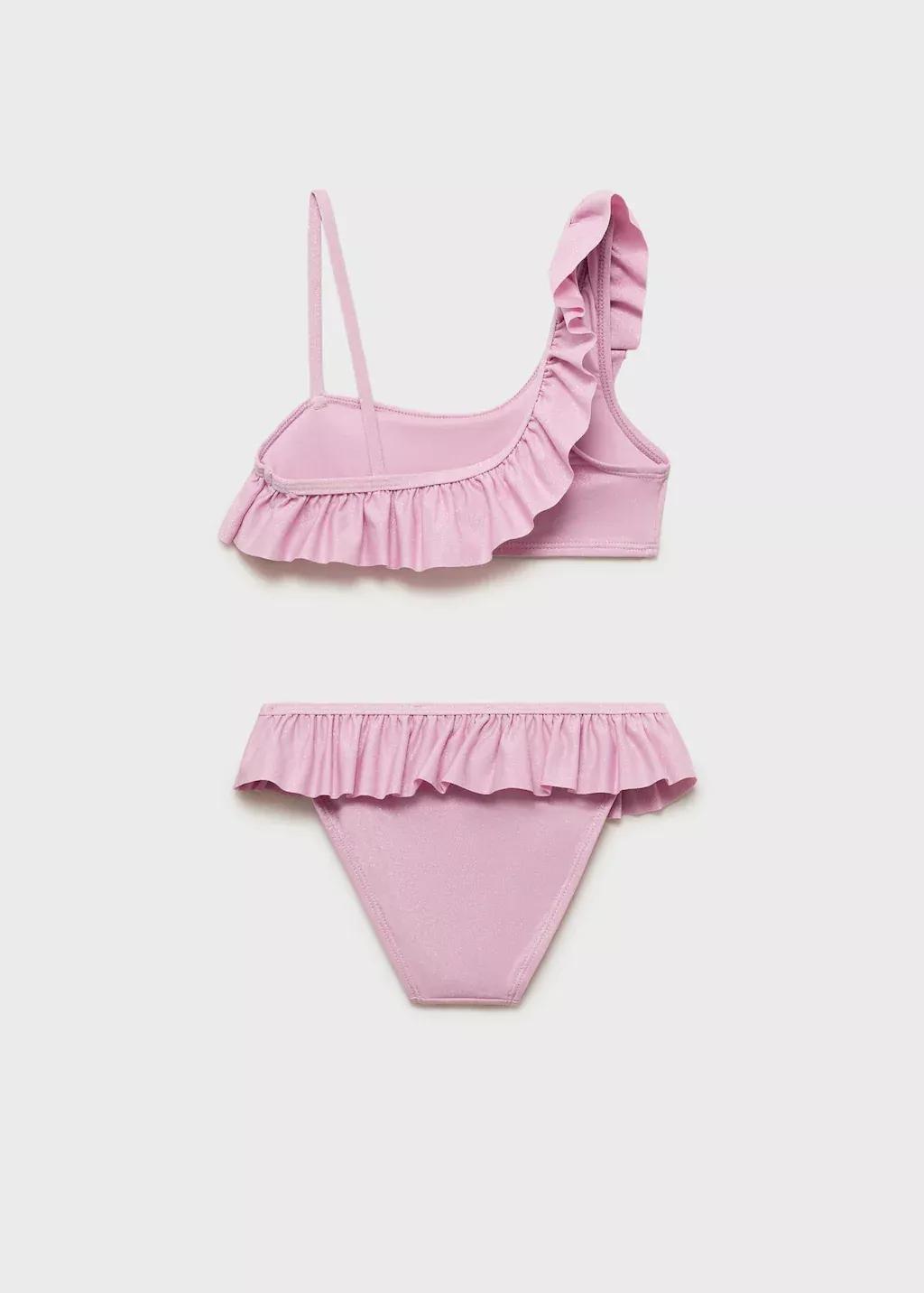 Pink Ruffled Bikini, Kids Girl, , large image number 1