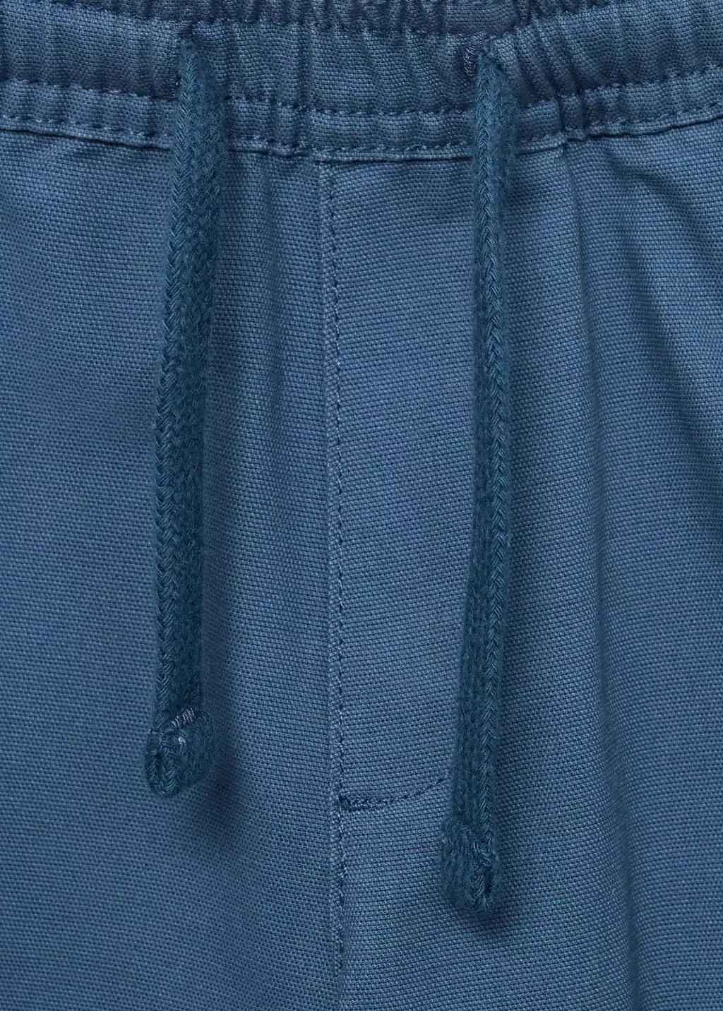Blue Cargo Pockets Bermuda Shorts, Kids Boy, , large image number 2