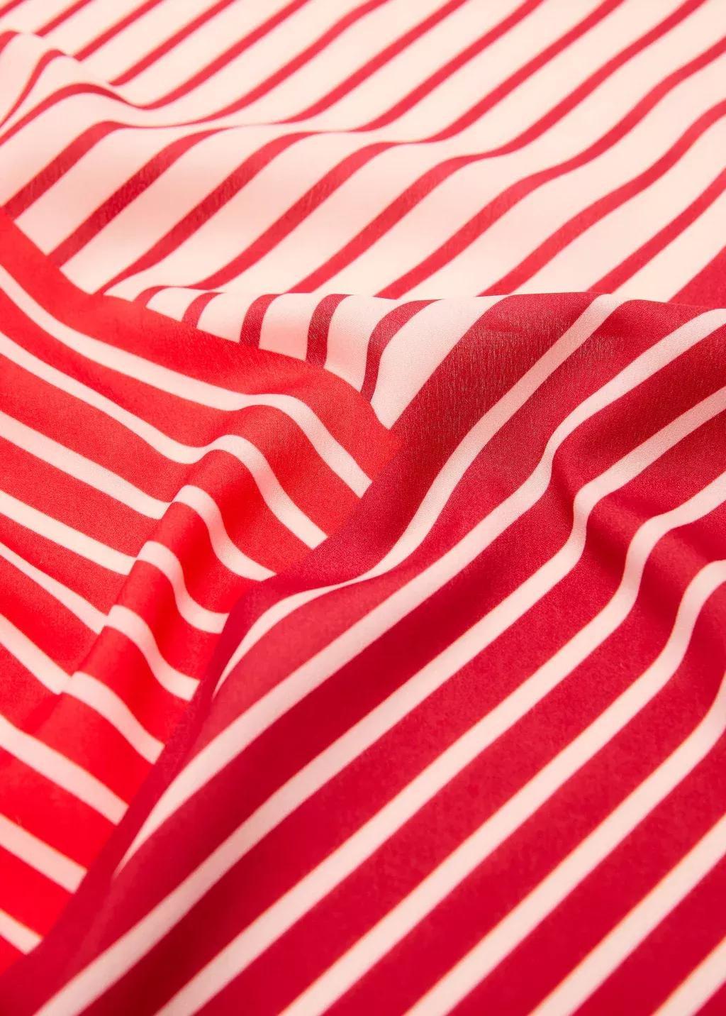 Red Abstract Stripe-Print Scarf, Red, large image number 0