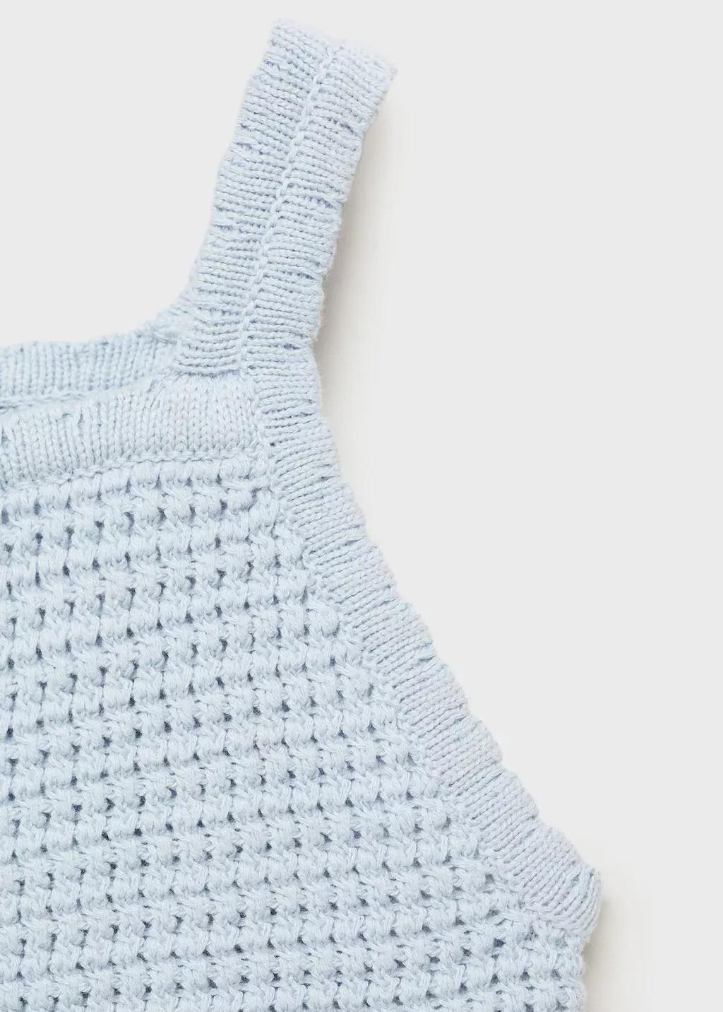 Blue Lt Pastel Buttoned Knit Top, Kids Girl, , large image number 2