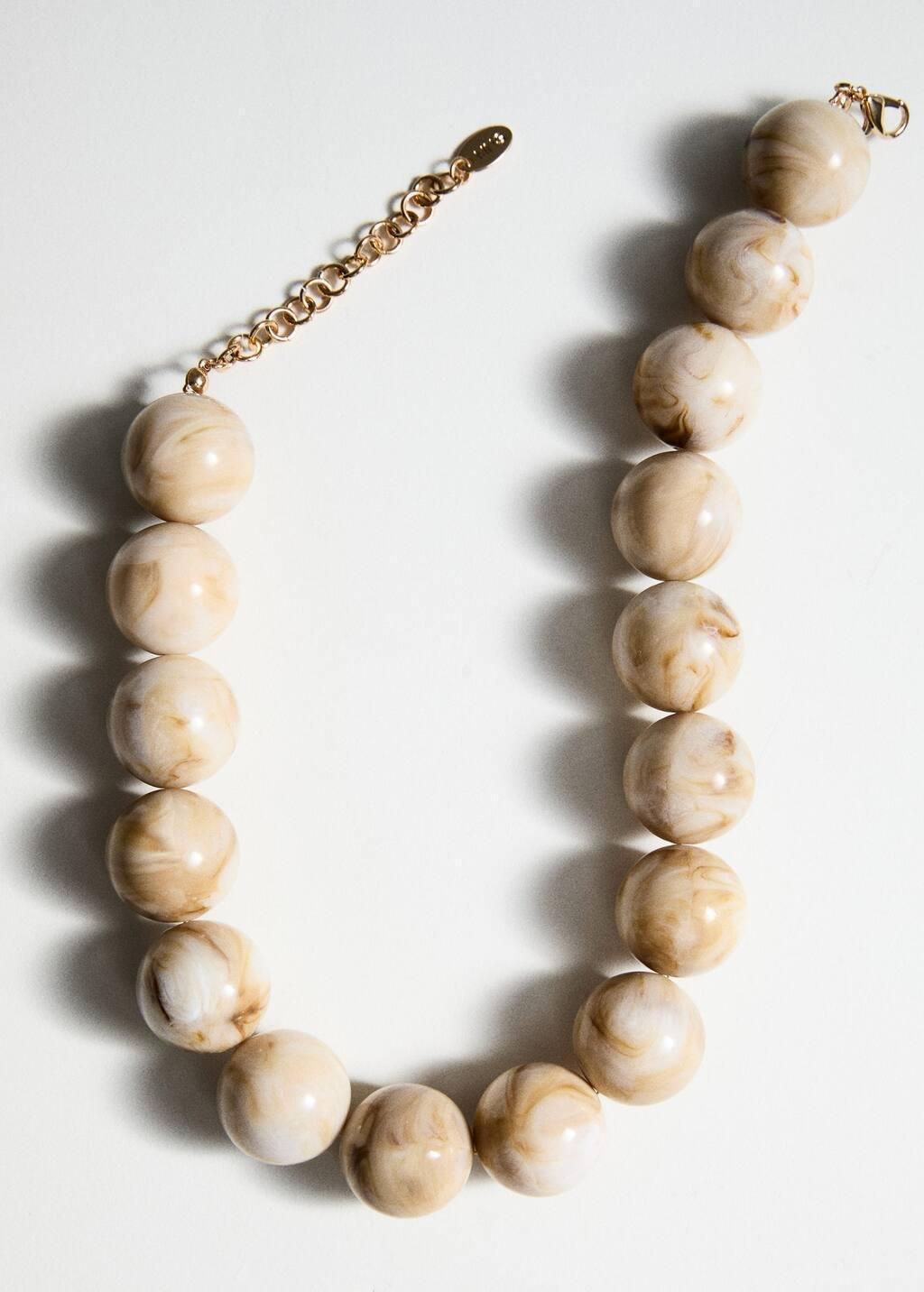 Beige Maxi Ball Necklace, 0201_08, large image number 1