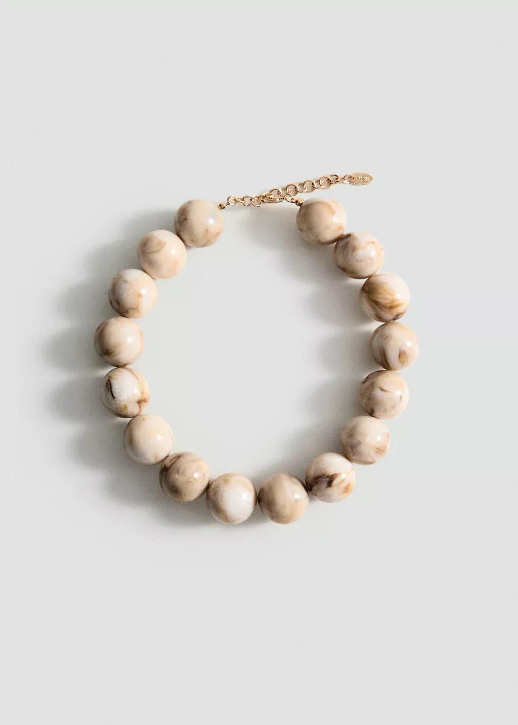 Beige Maxi Ball Necklace, 0201_08, large image number 2