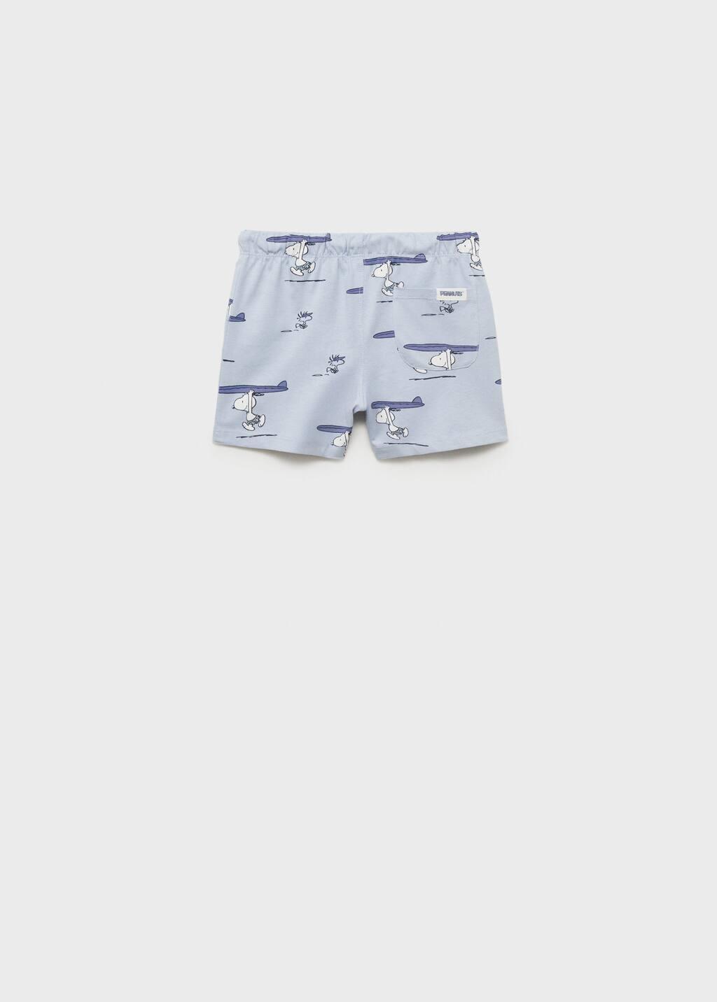 LT-PASTEL BLUE Snoopy bermuda shorts, Baby Boy, , large image number 1