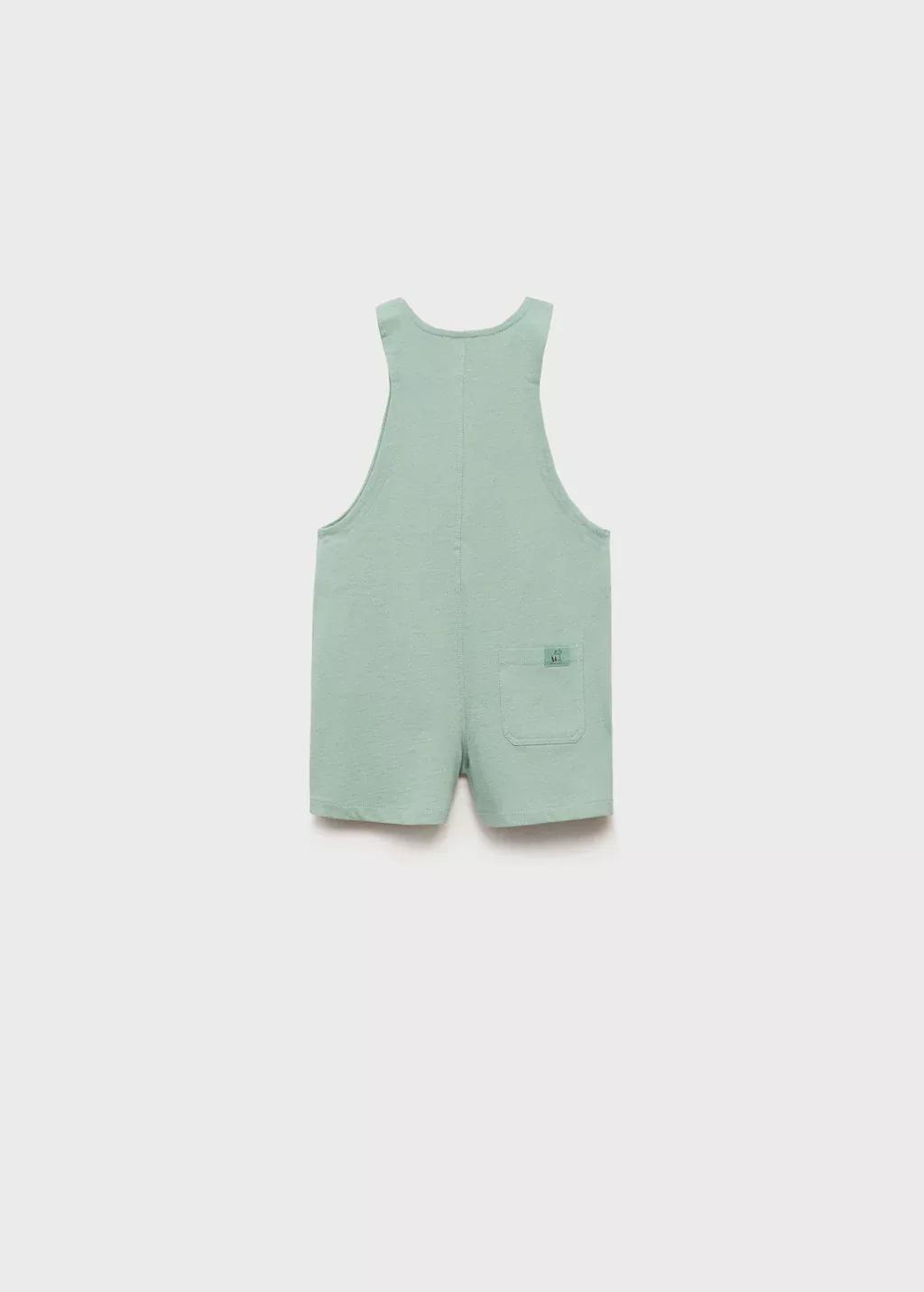 Green Short Cotton Dungarees, Baby Boy, , large image number 1