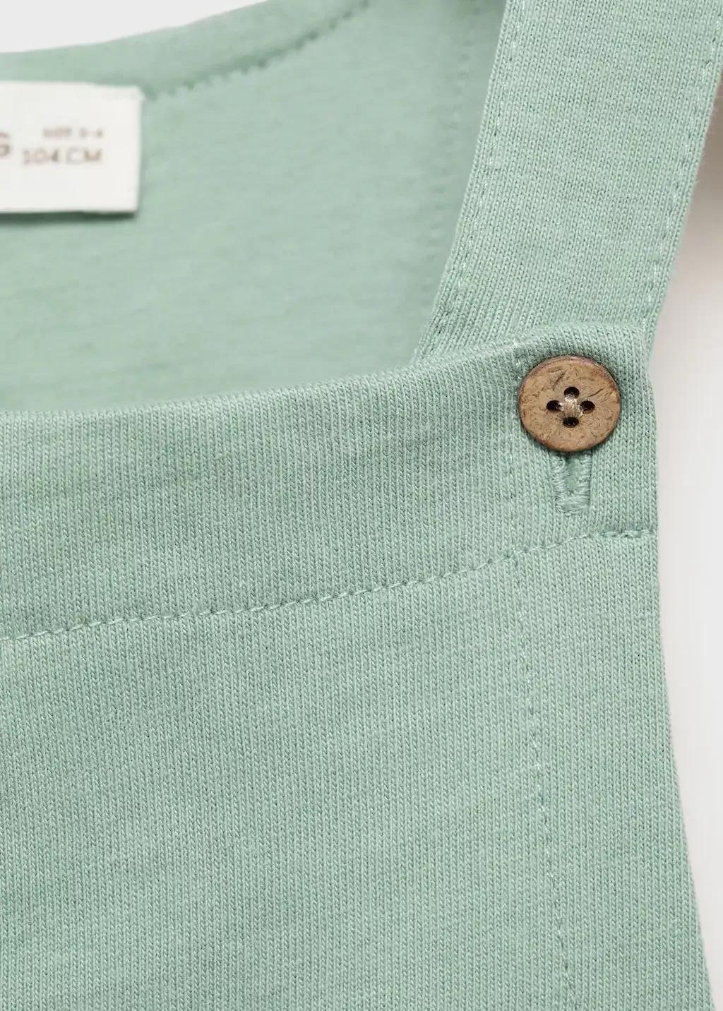 Green Short Cotton Dungarees, Baby Boy, , large image number 2