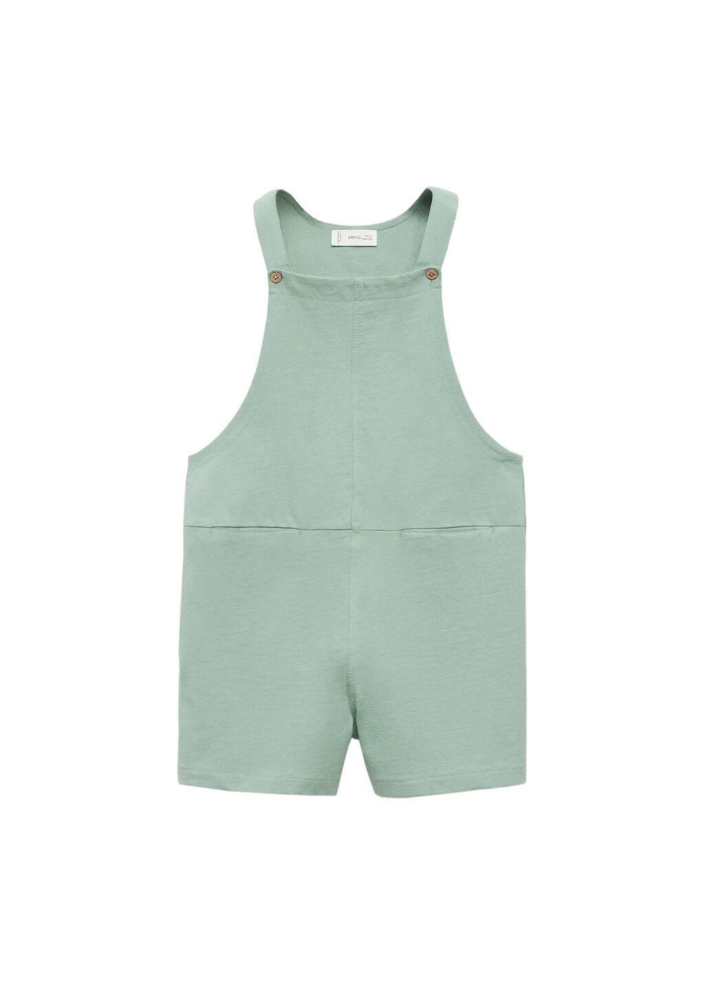 Green Short Cotton Dungarees, Baby Boy, , large image number 3