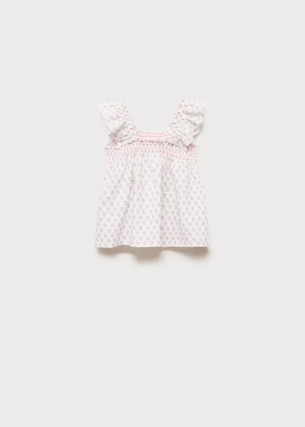 White Ruffled Embroidered Blouse, Baby Girl, , large image number 2