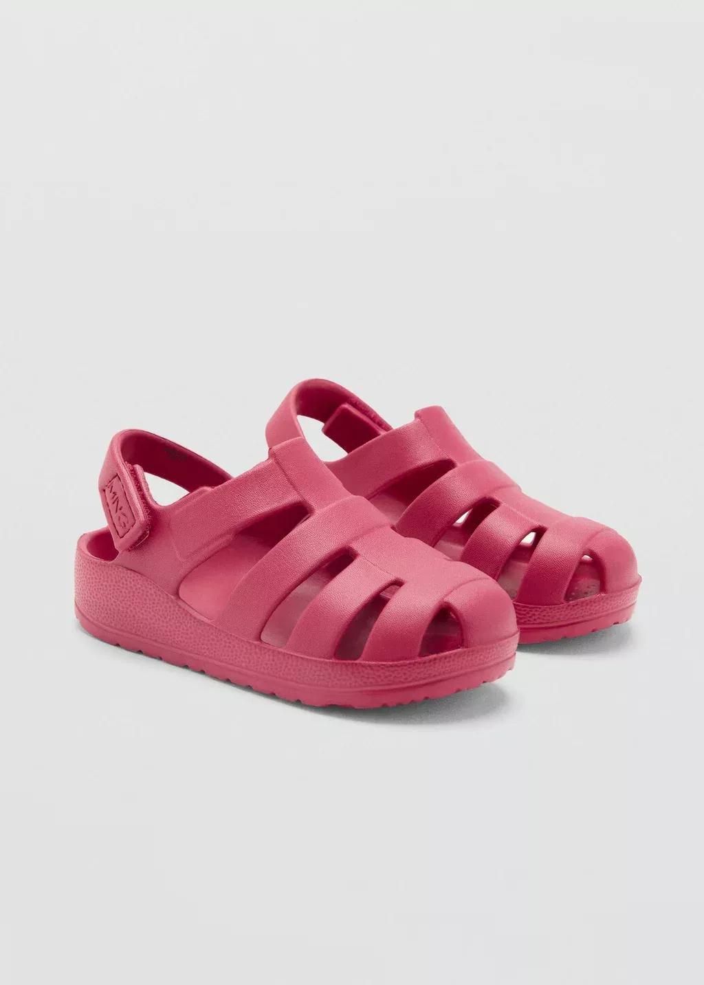 Red Crab Sandals, Baby Girl, , large image number 0