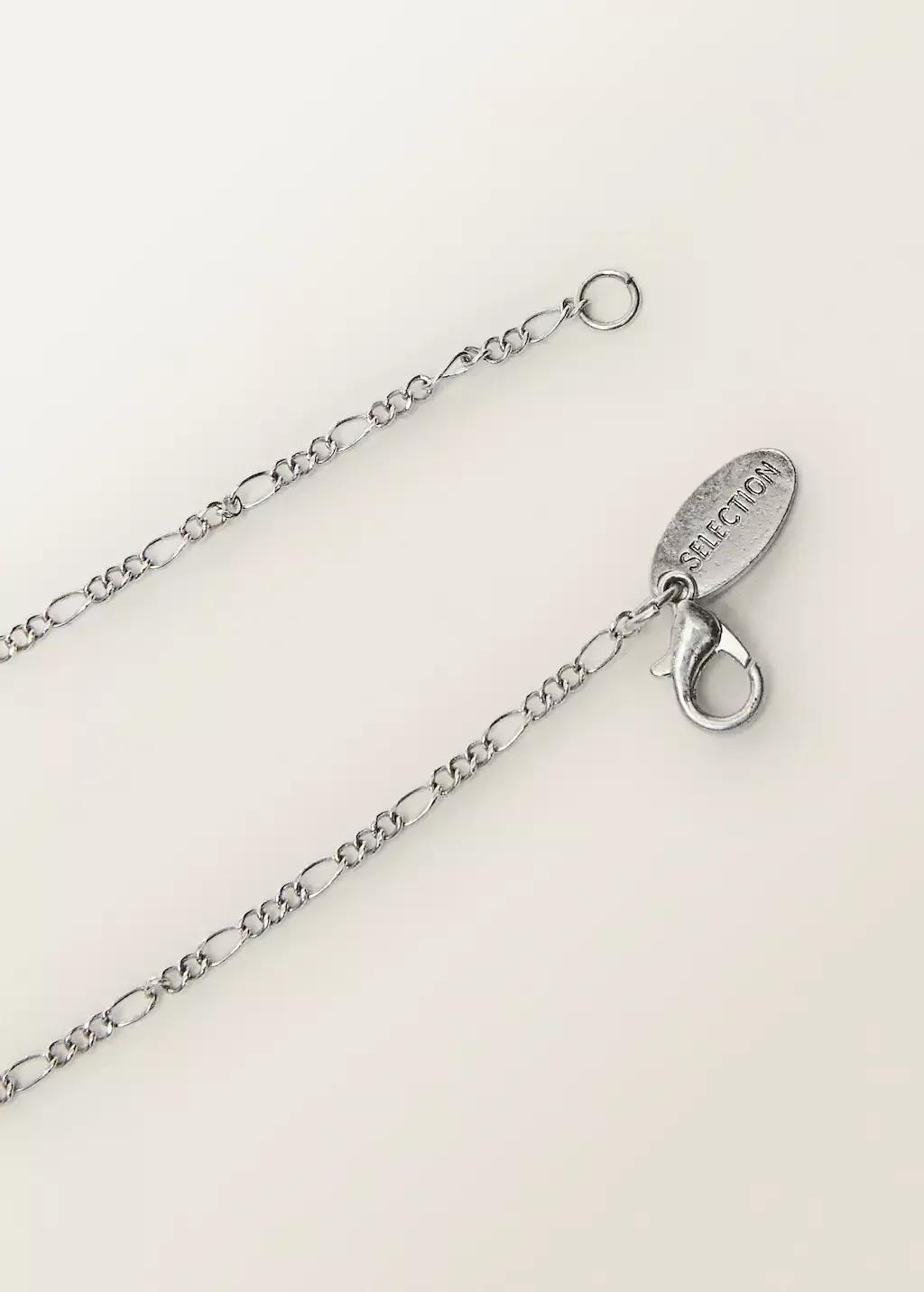 Silver Key Ring Pendant Necklace, 0201_PL, large image number 1