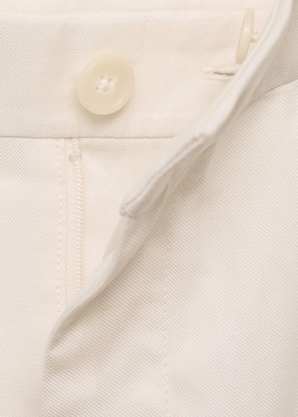 Beige Slim-Fit Fluid Bermuda Shorts, , large image number 5