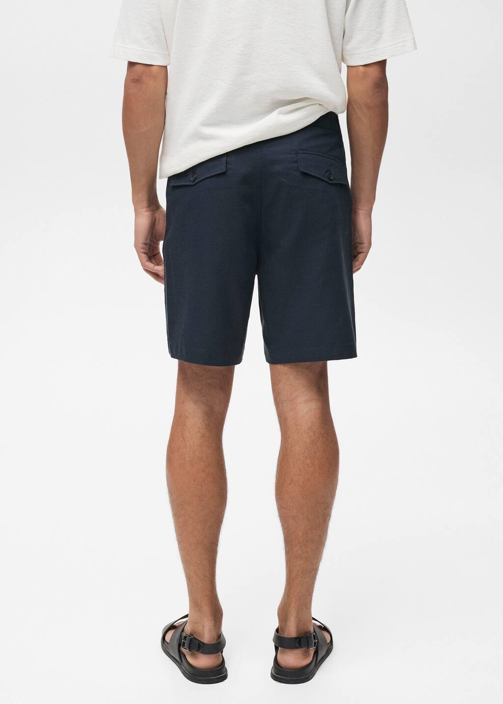 NAVY Slim-fit fluid bermuda shorts, , large image number 6