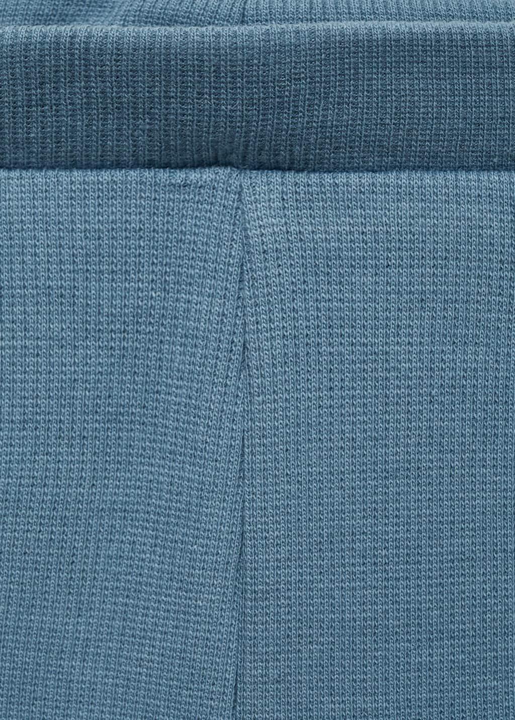Blue Ribbed Short Leggings, Kids Girl, , large image number 2