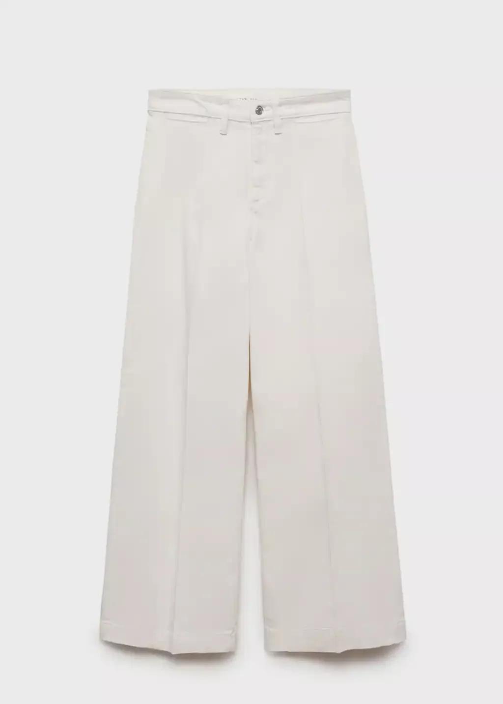 WHITE High-rise wideleg jeans, , large image number 3