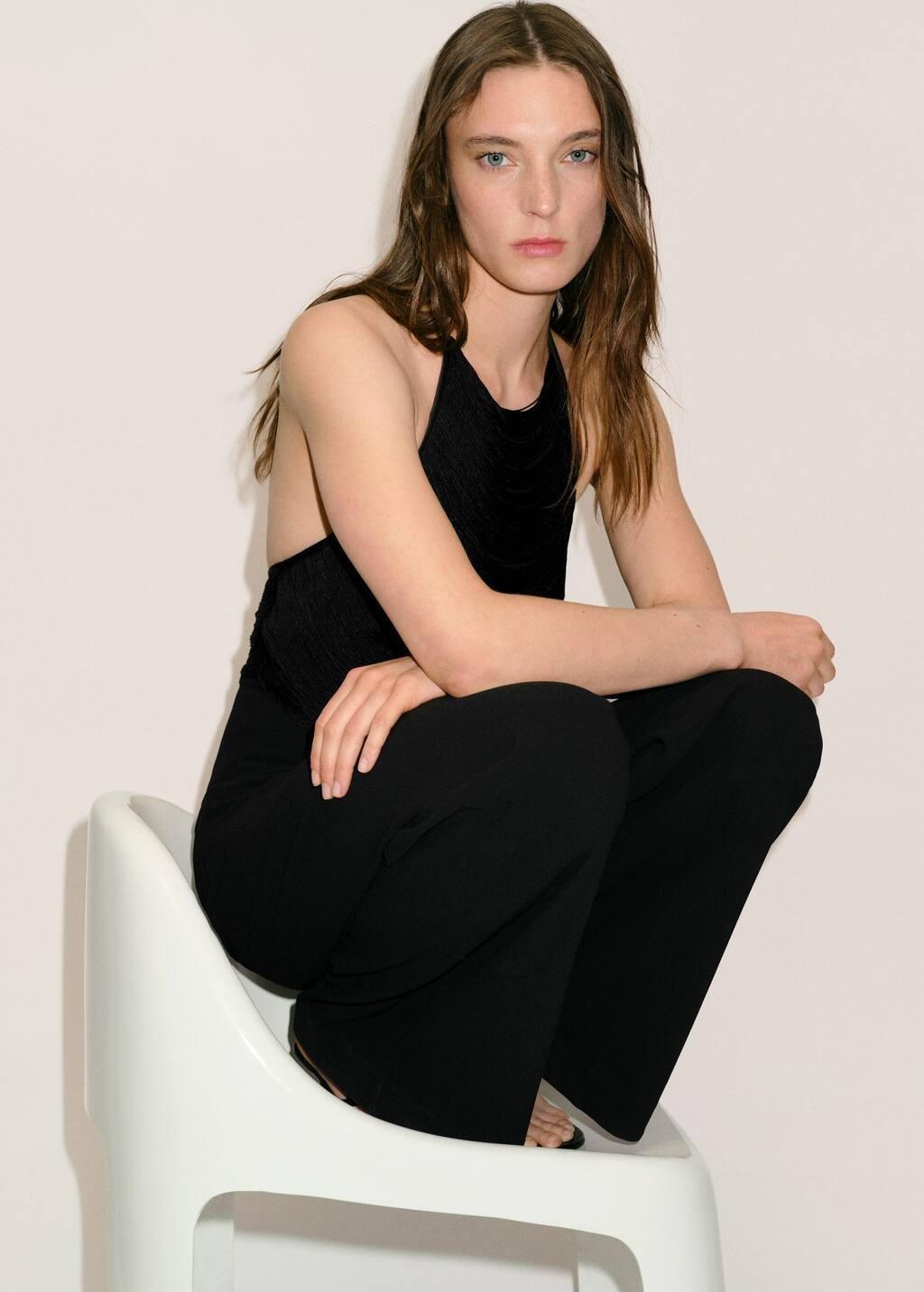 BLACK Halter neck jumpsuit, , large image number 2