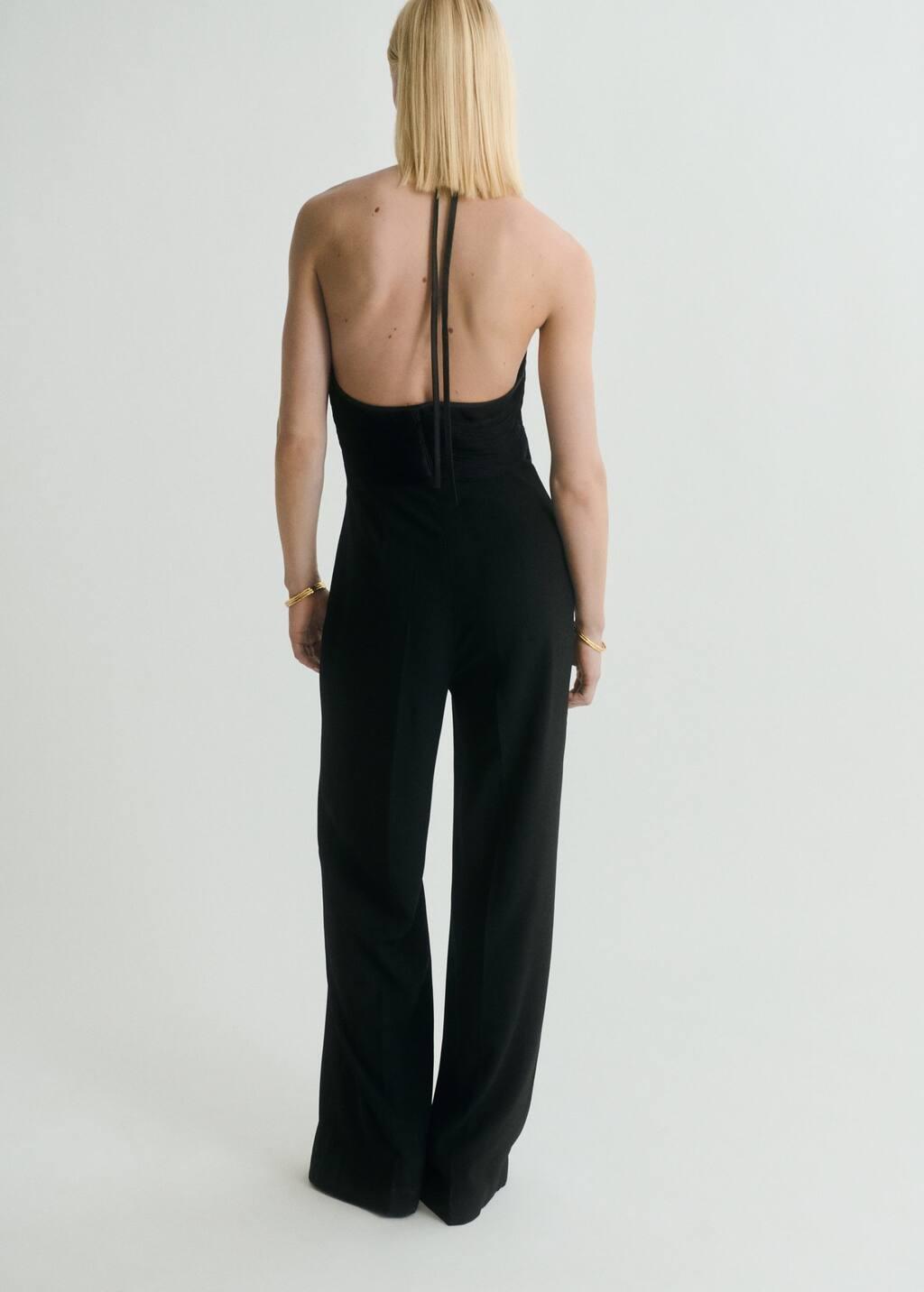 BLACK Halter neck jumpsuit, , large image number 6
