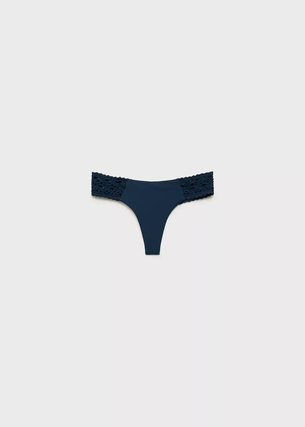 Blue Crochet Bikini Bottoms, , large image number 0