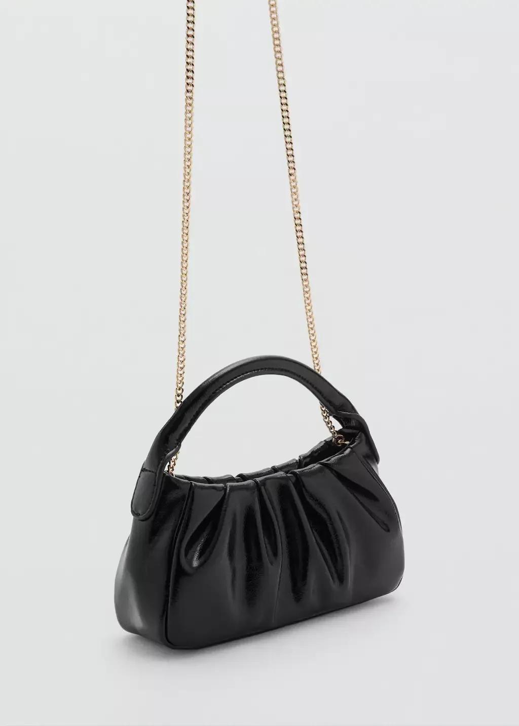 Black Quilted Chain Bag, 0201_99, large image number 0
