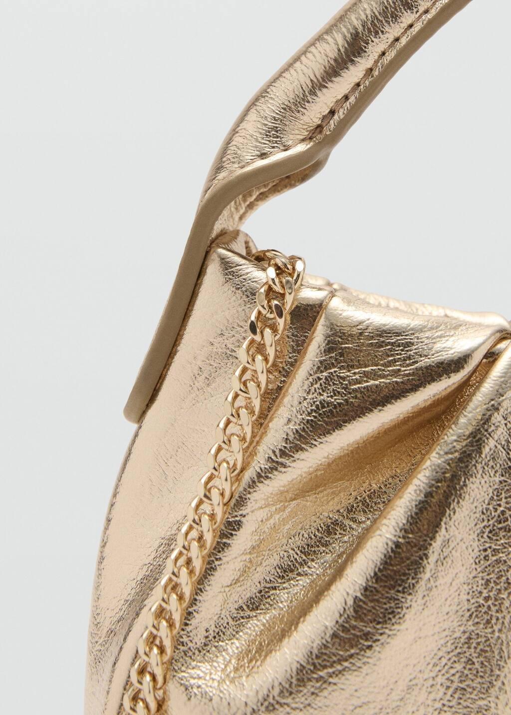 Gold Quilted Chain Bag, Gold, large image number 2