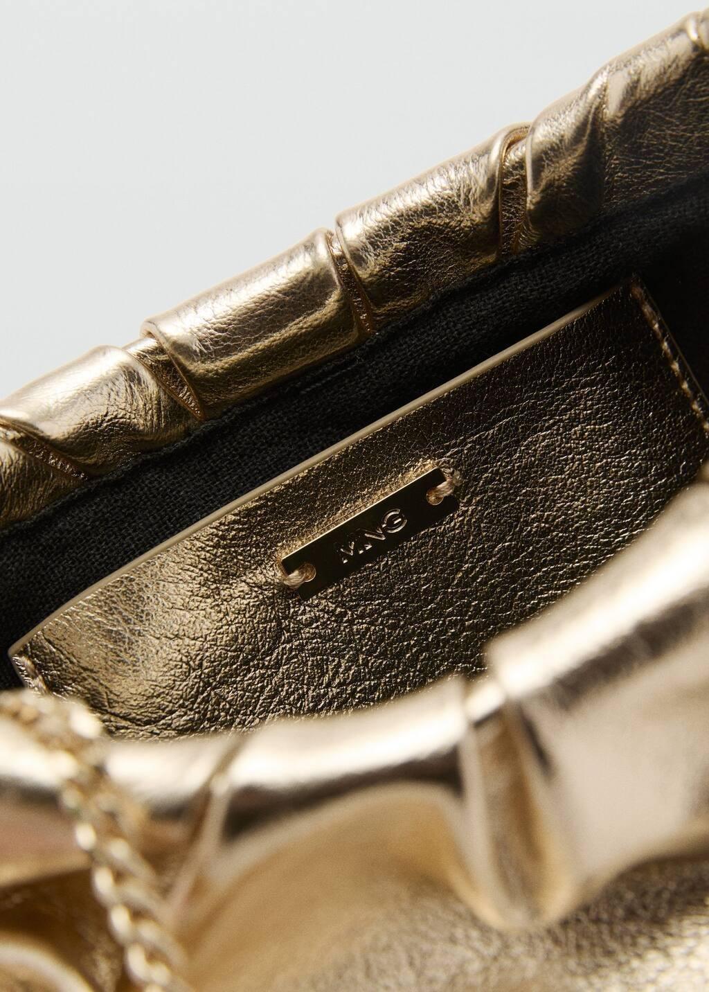 Gold Quilted Chain Bag, Gold, large image number 4