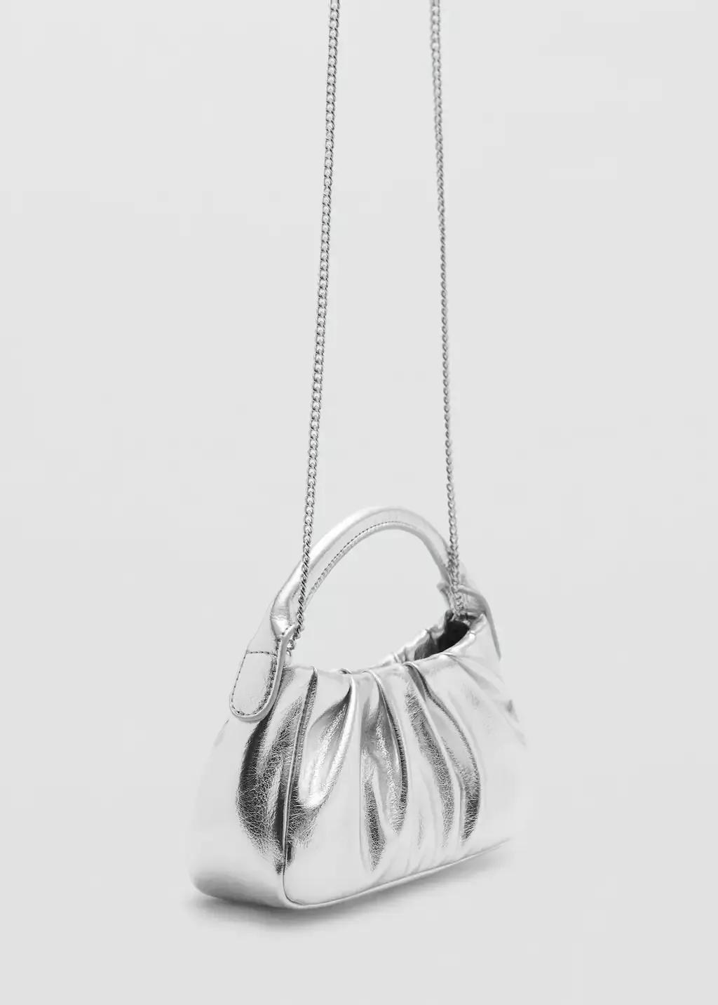 Silver Quilted Chain Bag, , medium