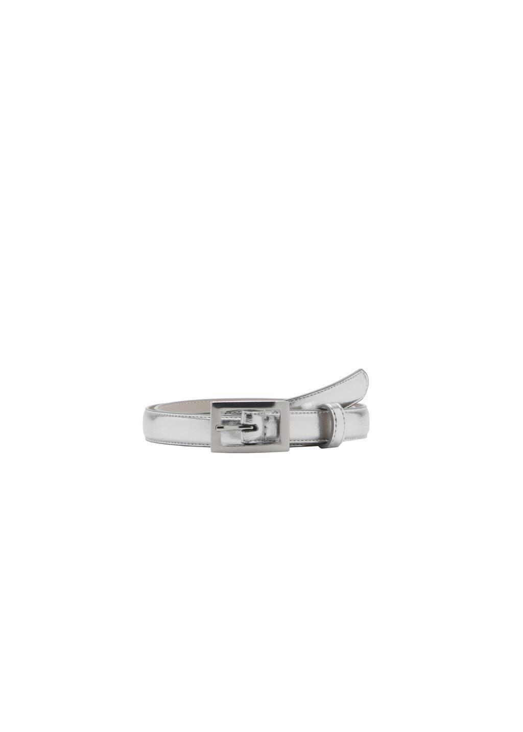 Silver Square Buckle Belt, , large image number 3