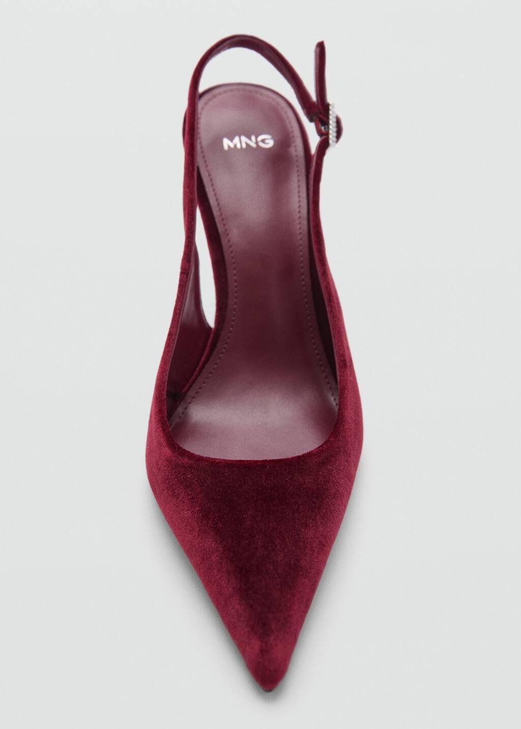 Red Velvet Heeled Shoes, , large image number 2