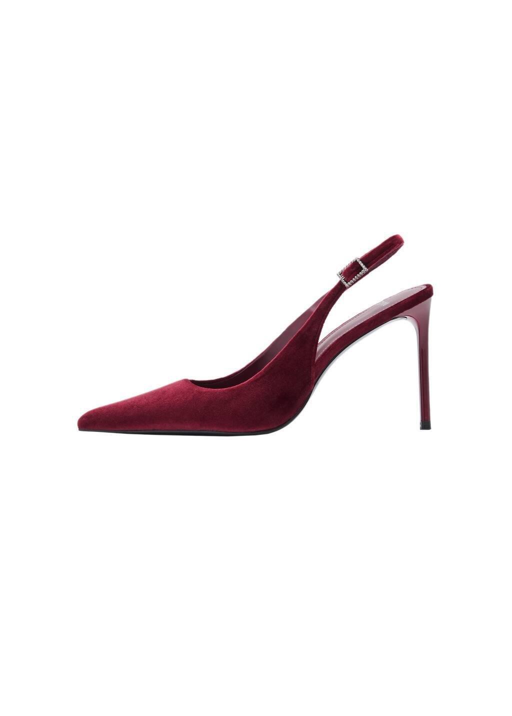 Red Velvet Heeled Shoes, , large image number 3