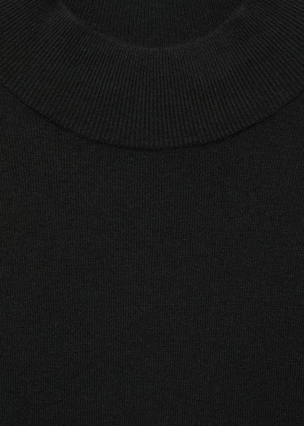 Black Side Slit Knit Dress, , large image number 7