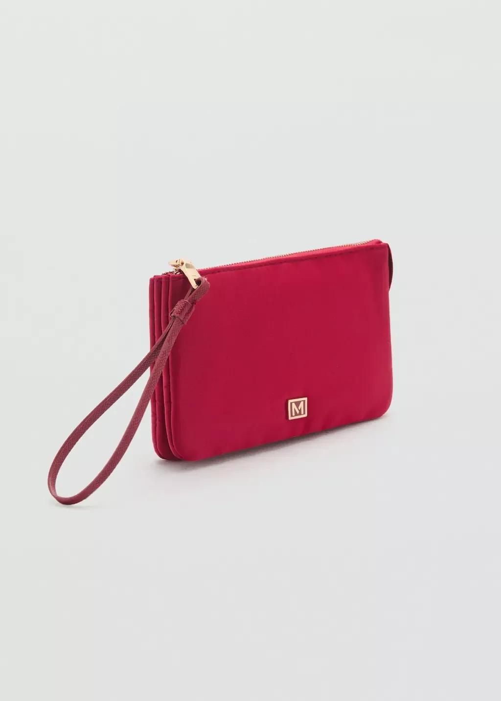 Red Nylon Purse With Zip, Red, large image number 0