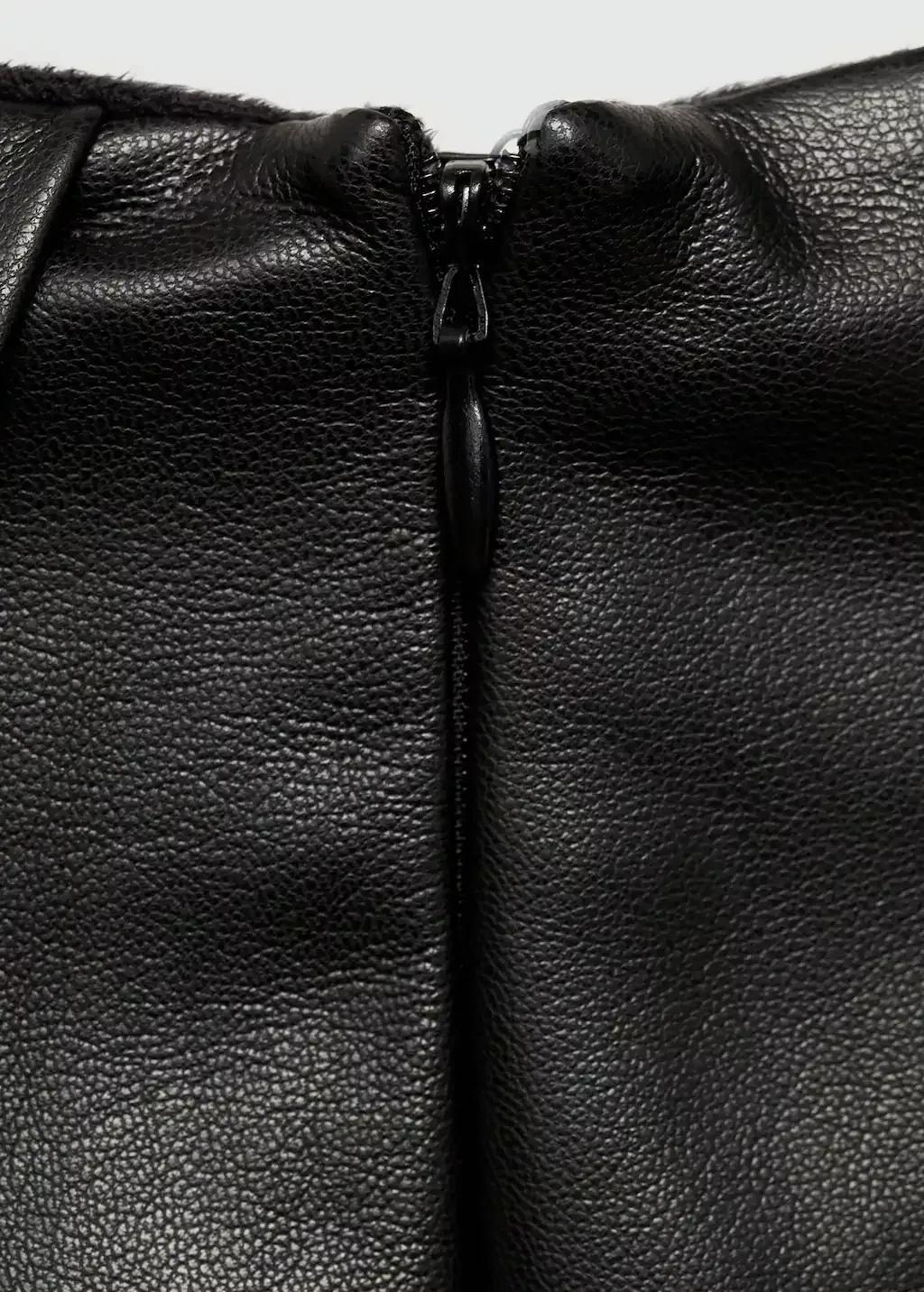 Black Leather-Effect Culottes, , large image number 2