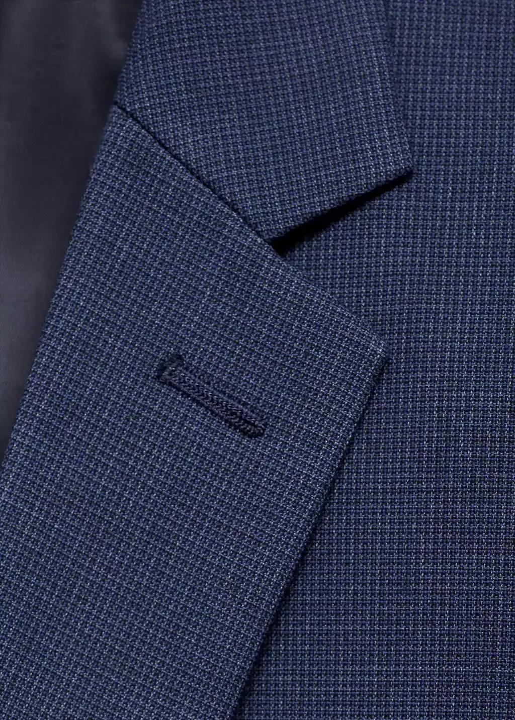 Blue Plain Suit Blazer, , large image number 3