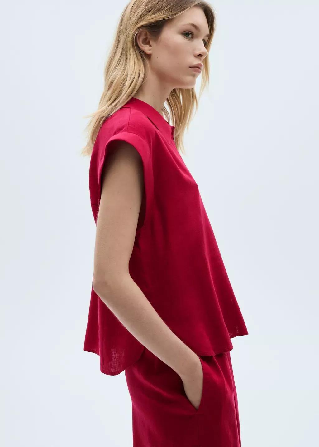 Bright Pink Plain Blouse, , large image number 0