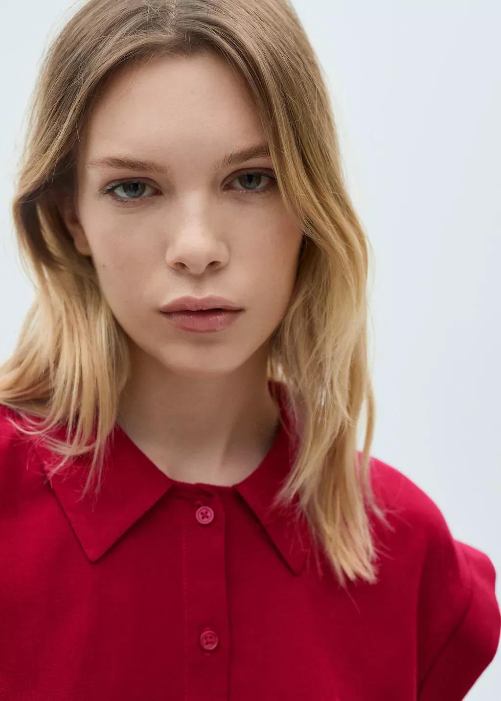 Bright Pink Plain Blouse, , large image number 1