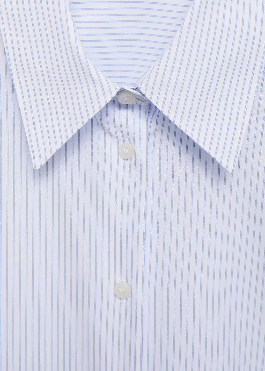 Blue Lt-Pastel Regular Cotton Lyocell-Blend Shirt, , large image number 6