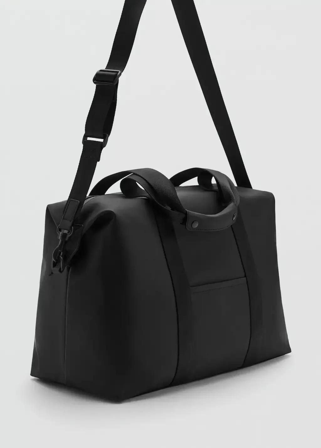 Black Plain Bowling Bag, Black, large image number 0