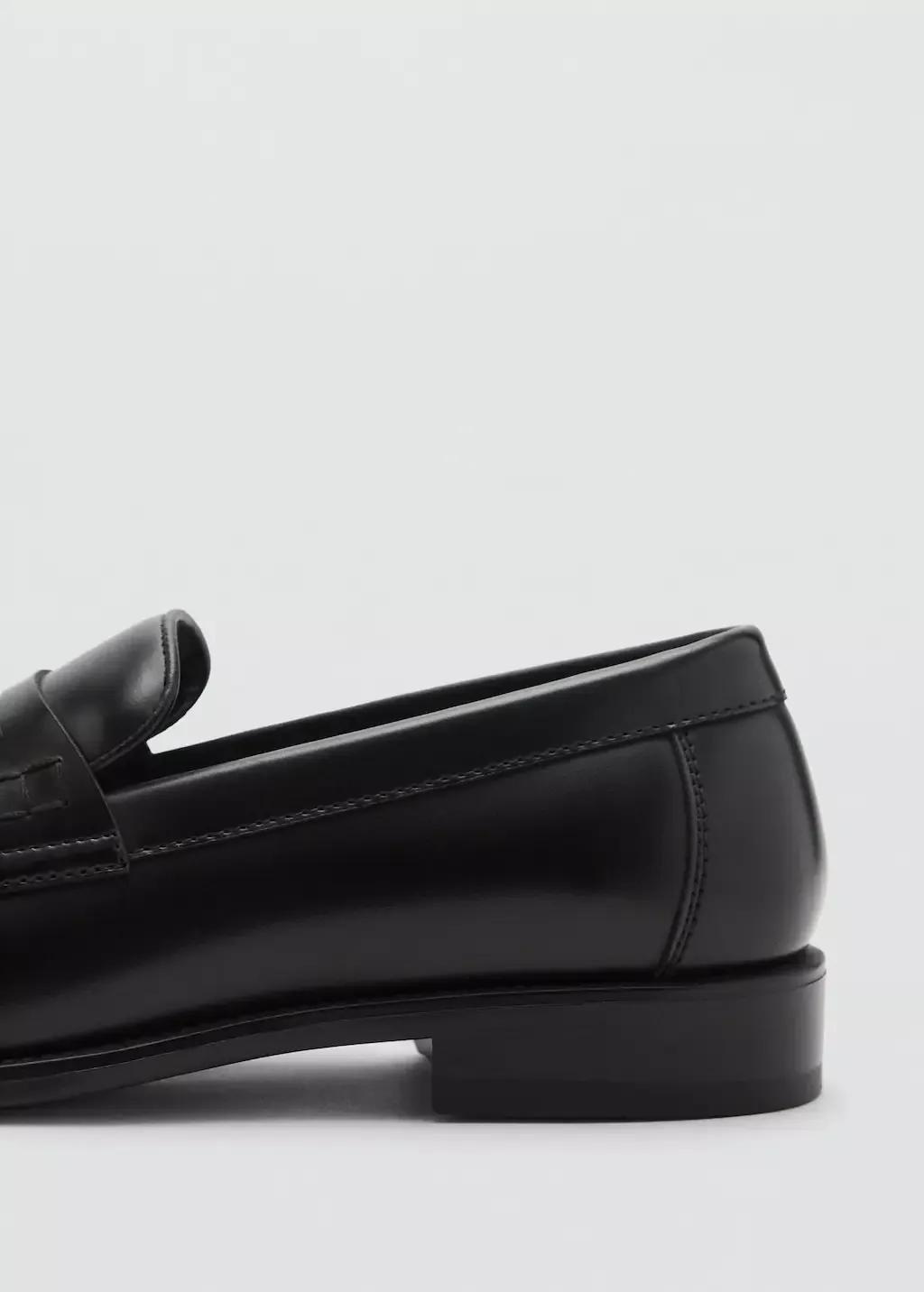 Black Nappa Leather-Effect Moccasins, , large image number 1