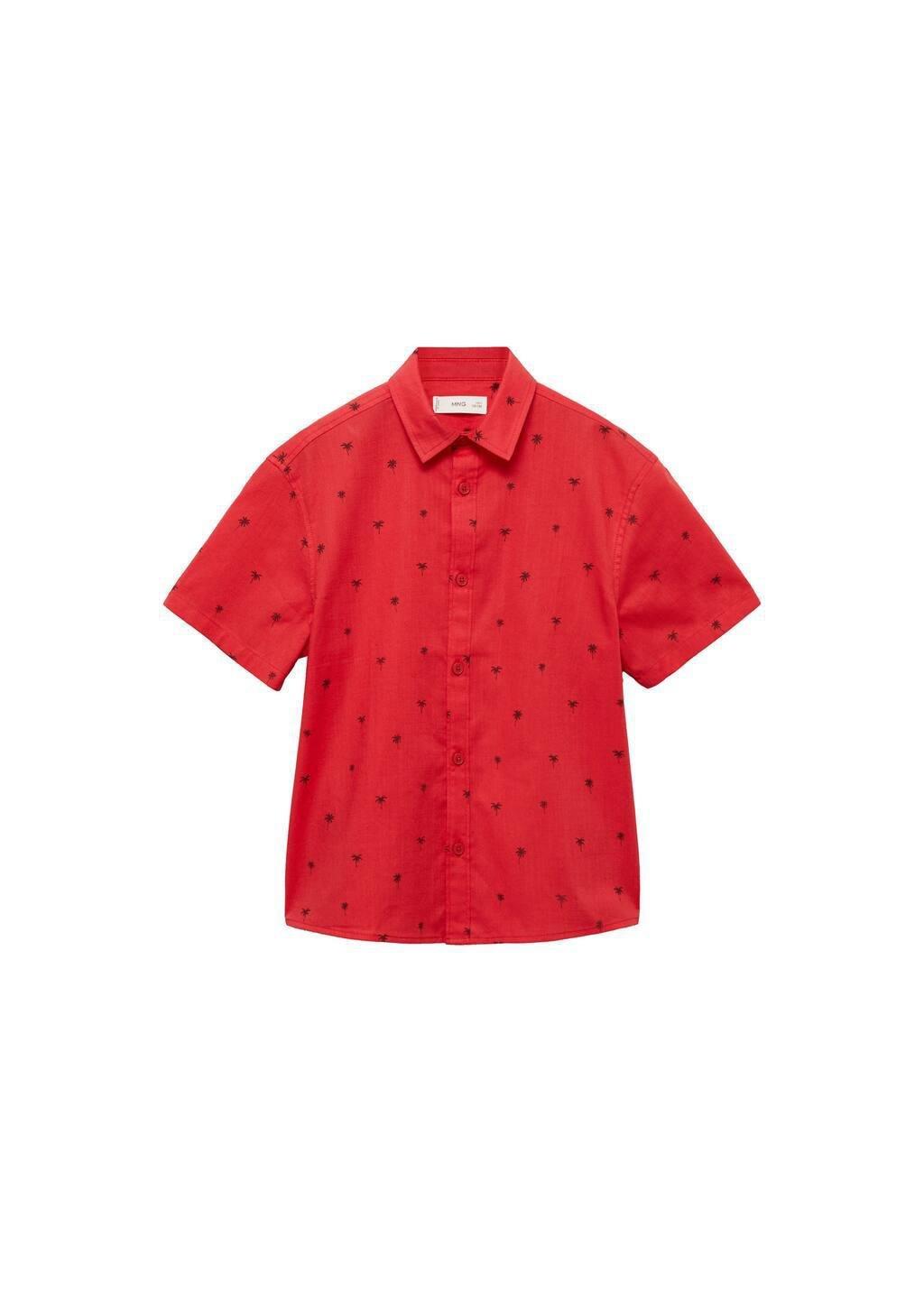 Red Short Sleeve Shirt, Kids Boy, , medium