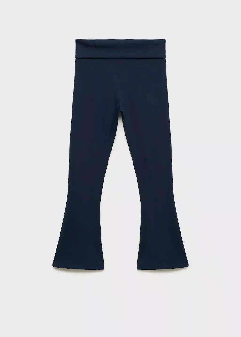 Navy Flared Leggings, Kids Girl, , large image number 2