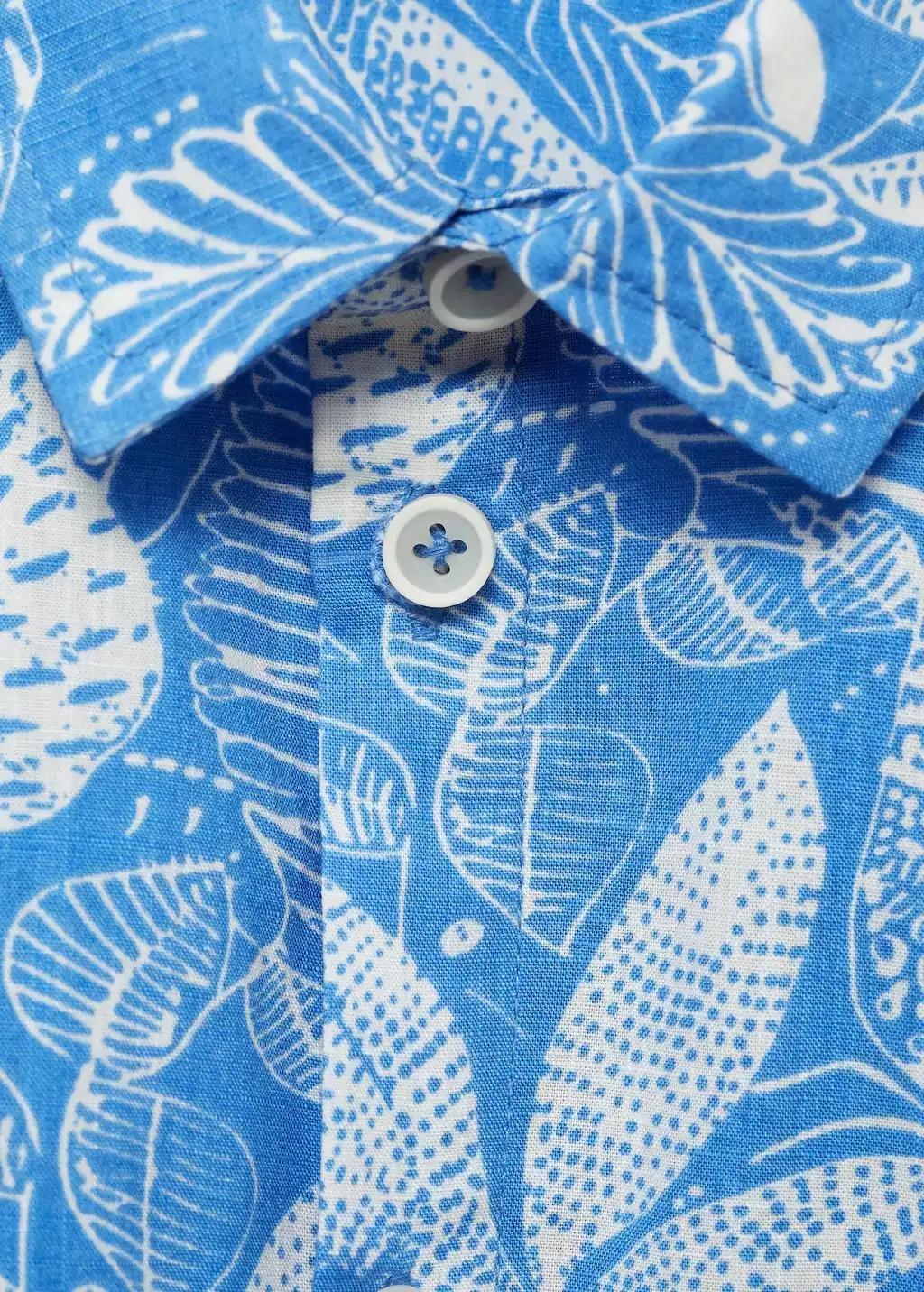 Blue Hawaiian Printed Shirt, Kids Boy, , large image number 2