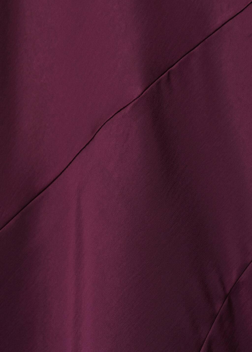 Red Satin Dress With Seam Detail, , large image number 2