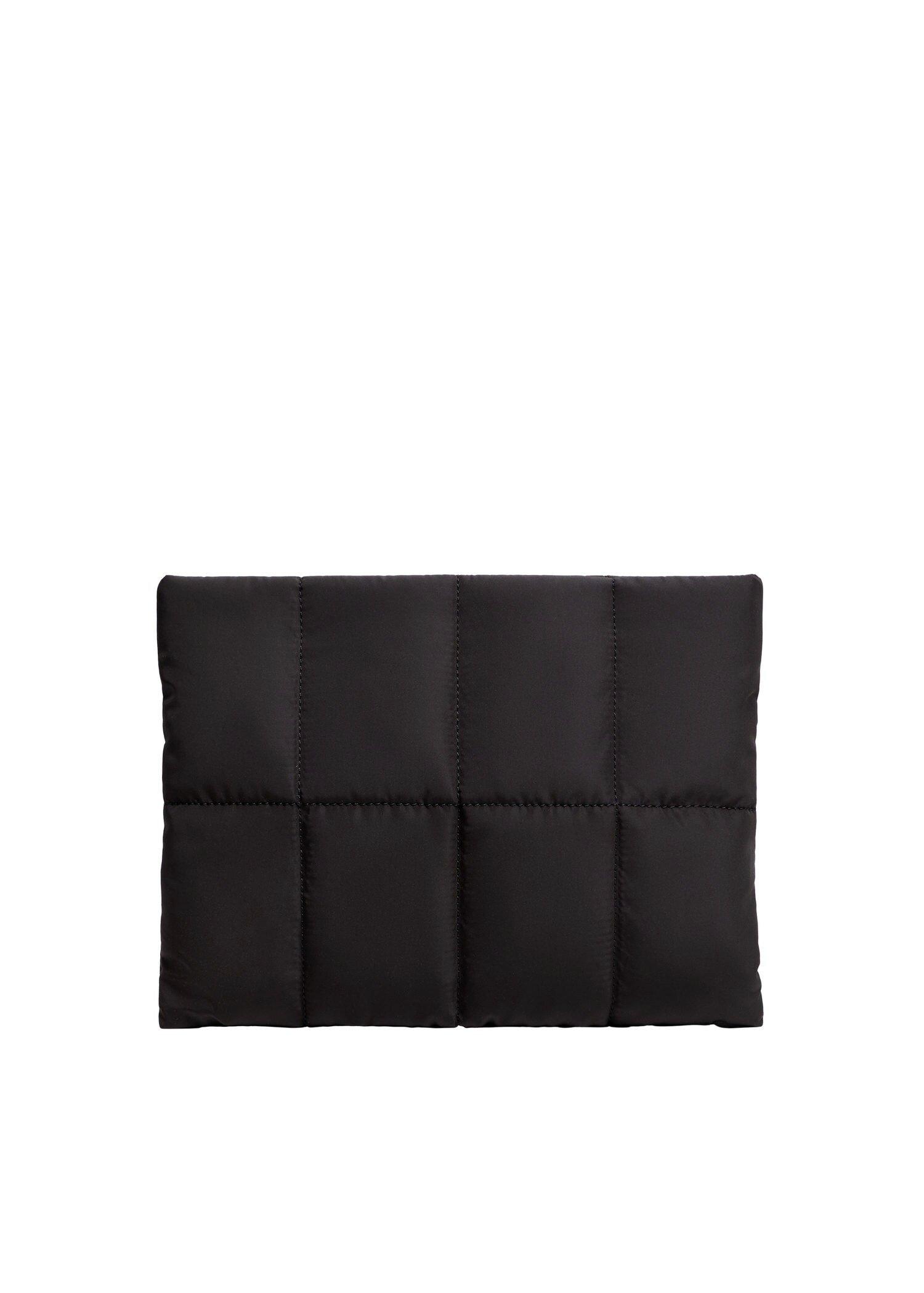 Black Quilted Laptop Case, Women, , large image number 2