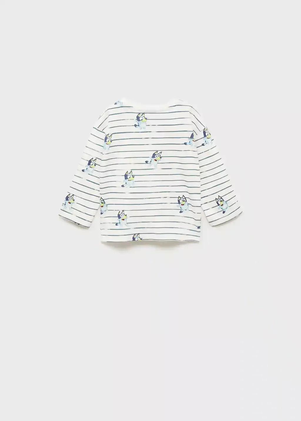 White Bluey Printed T-Shirt, Baby Boy, , large image number 1