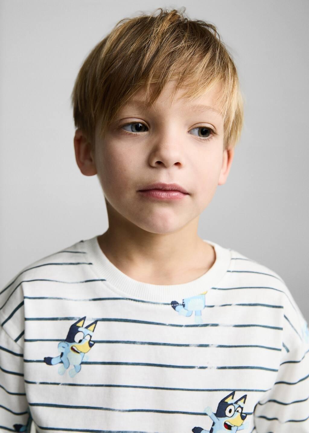 White Bluey Printed T-Shirt, Baby Boy, , large image number 2