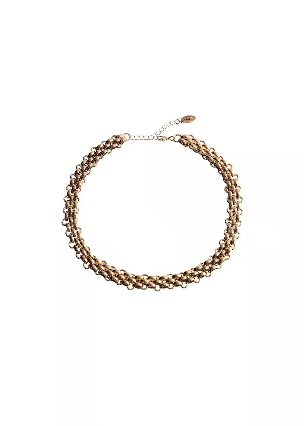 Gold Link Chain Necklace, Gold, large image number 3
