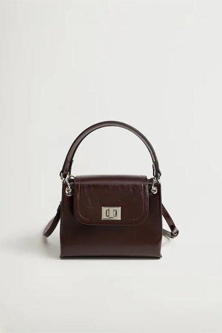 Dark Brown Double Strap Flap Bag, Women, , large image number 2