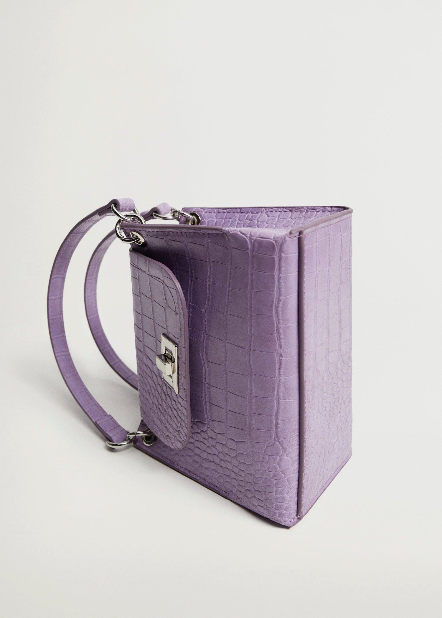 Pastel Purple Double Strap Flap Bag, Women, , large image number 3